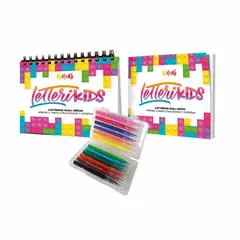 KINAKI - Kit Aprende Lettering Para Niños Por 3 Piezas