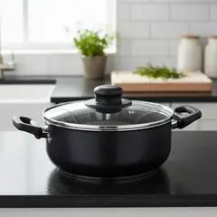 UNIVERSAL - Olla Antiadherente 24 Cm Con Tapa De Vidrio