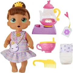 BABY ALIVE - Bubbly Tea Party Sophia Sparkle Muñeca con Accesorios 11 Pulgadas