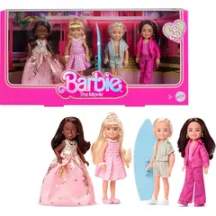BARBIE - La Película Chelsea Juego 4 Muñecos con Ken Gloria y Removibles