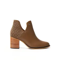 ANTONINA SHOES - Botines en Cuero Miel con Taches