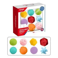 GENERICO - Juego de pelotas sensoriales texturizadas para bebés x 8 Huanger