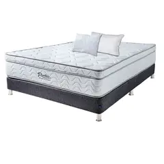 RAMBLER - Combo Eurotop 200x200 + Base Light + 2 Almohadas + 2 Protectores