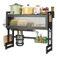 CLEAR - Platero Escurridor Loza Con Tapa 85Cm