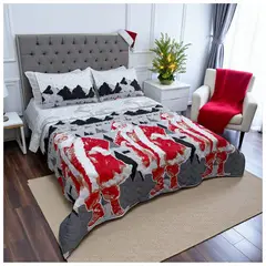 HOGARETO - Edredón Unifaz Navidad Cama Doble