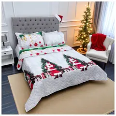 HOGARETO - Edredón Unifaz Navidad Cama Doble
