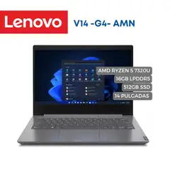 LENOVO - Portátil V14 G4 AMN AMD Ryzen 5 7520U, 16GB LPDDR5, 512GB SSD, 14" FHD