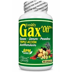 NATURAL FRESHLY - ALIMENTO GAX OFF 500MG X 50 UNIDADES.