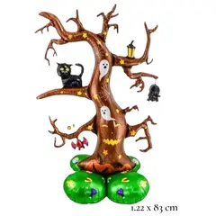 GENERICO - Globo Metalizado Árbol de Halloween Grande 1.22 x 83 cm