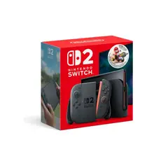 NINTENDO SWITCH - Consola 2 Negro + Mario Kart World