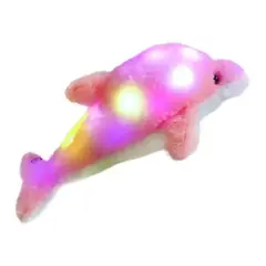 GENERICO - Peluche de Delfín Luminoso Con Luz Integrada y Textura Suave Rosado