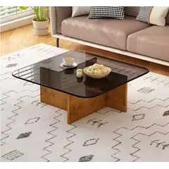 GENERICO - Mesa de Centro con Base Cruzada de Madera