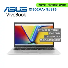 ASUS - Portatil X1502VA Intel Core I7 13620H 16GB DDR4 1TB PCIeG4 156 FHD