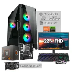 POWER GROUP - COMPUTADOR GAMER RYZEN 5 8400F/ RTX 3050/ B650/ RAM 64GB/ SSD 1.5TB+ MONITOR 22"