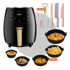 INNOVA - Freidora de Aire 6L Innovo+ Airfryer con Moldes y Set de Cuchillos