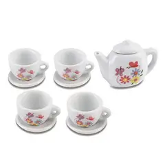 GENERICO - Juego De Te Porcelana Mini Juguete Tetera Platos Mariposas
