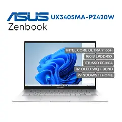 ASUS - Portatil Zenbook UX3405M Intel Core Ultra 7 155H, 16GB LPDDR5X, 1TB PCIEG4, 14" Oled