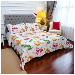 HOGARETO - Edredón Unifaz Navidad Cama Doble