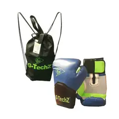 GENERICO - Guantes Boxeo Gtechz Kick Boxing 10Onz - AzulVerde