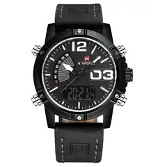 NAVIFORCE - RELOJ ORIGINAL ELEGANTE Y CASUAL NEGRO