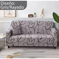 CHINA GLAZE - Funda para Sofá 2 Puestos, Ideal para Mascotas, Gris Corazones