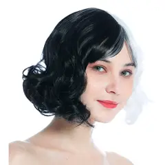 GENERICO - Peluca Cruella De Vil Blanco Y Negro Disfraz Halloween