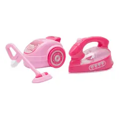 GENERICO - Set Plancha Aspiradora De Juguete Y Acesorios Color Rosado