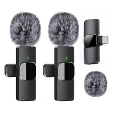 OEM - Micrófonos Inalámbricos Solapa tipo C doble con antipop Elimina Ruido