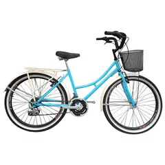 SFORZO - Bicicleta Playera Dama Rin 26 18 Cambios