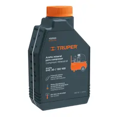 TRUPER - Aceite Mineral Sae30 Iso100 1 Litro Compresor De Aire