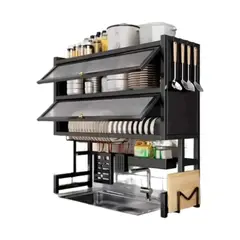 GENERICO - Escurridor 65cm Gabinete Platero Doble Con tapa