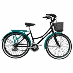 SFORZO - Bicicleta Playera Dama Rin 26 18 Cambios