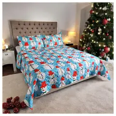 HOGARETO - Edredón Navidad Unifaz Cama Doble 140x190cm 8109