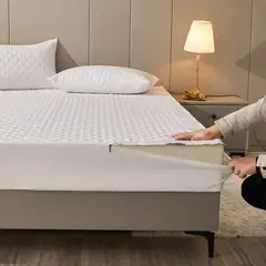 HARMONY HOME - Funda para Colchón Completo con Cremallera 160X190 Blanco