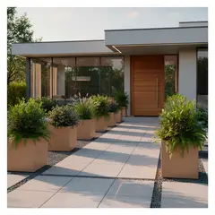 FORA DESIGN - Matera de plástico Mao Cubo Lisa Tamaño Grande Color Arena