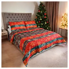 HOGARETO - Edredón Navidad Unifaz Cama Doble 140x190cm 8117