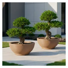 FORA DESIGN - Matera de plástico Puffy Texturizada Tamaño Mediano Color Arena