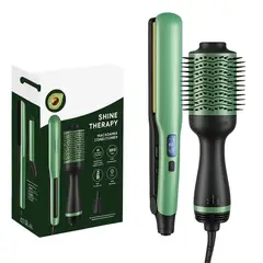 GENERICO - Combo Plancha Y Cepillo Secador Aguacate Pronova