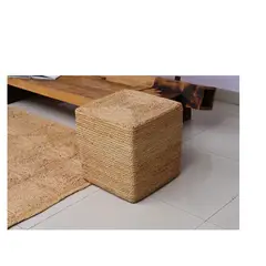 GENERICO - PUFF YUTE NATURAL CUADRADO