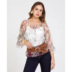 ADRISSA - BLUSA BOHEMIA PARA MUJER EN TRANSPARENCIA