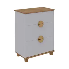 GENERICO - Comoda Organizadora Blanco Con 3 Cajones