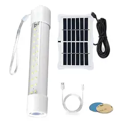 SHEN HUANG - Linterna LED Solar Recargable Portátil Iluminación Dual USB + Solar