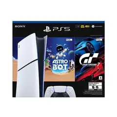 SONY - Consola PS5 Digital con 2 juegos voucher GT7 & Astro Bot