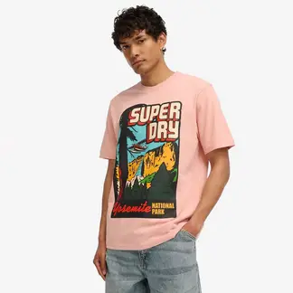 SUPERDRY - Camiseta Manga Corta Para Hombre Travel Postcard Graphic Tee
