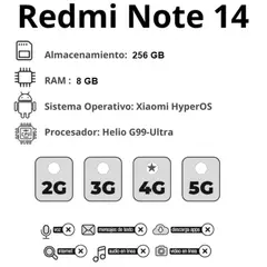 XIAOMI - Celular Redmi Note 14 256Gb 8Ram Verde