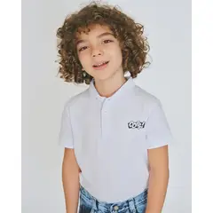 BALLESTA KIDS - CAMISETA TIPO POLO NIÑO BLANCO