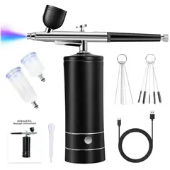 ONE PIXEL - Kit De Aerógrafo Inalámbrico Alta Presión 30 PSI Para Pintura Multiuso