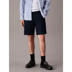 CALVIN KLEIN - Bermudas azul chinos de sarga suave