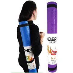 WONDER SPORT - Colchoneta Tape De Yoga Estera Para Pilates Colchoneta Deportiva Azul