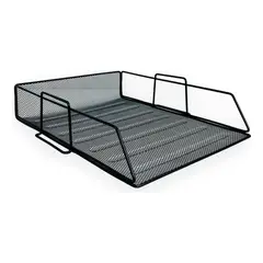 GENERICO - Bandeja Organizador Escritorio Malla Individual Negro